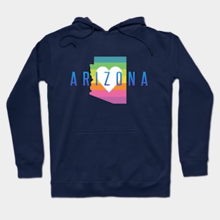 Arizona Rainbow Heart Hoodie